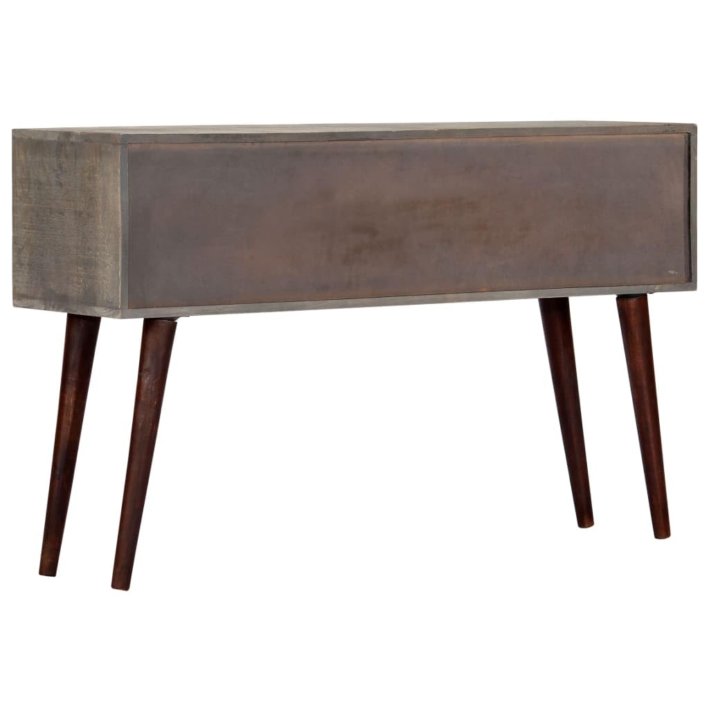 vidaXL Konsolentisch Grau Mangoholz 120x35x75 cm