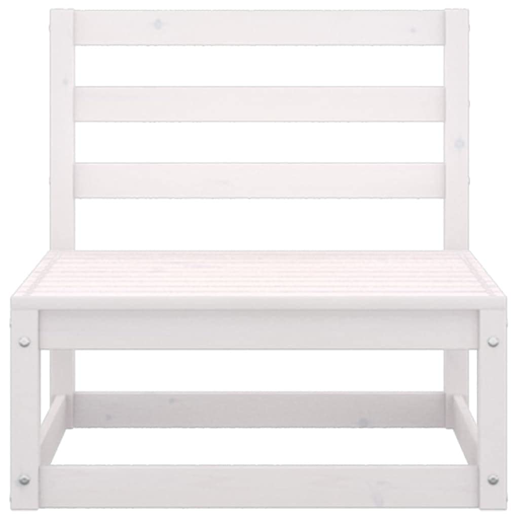 vidaXL Heim & Garten Outdoor-Sofa 3-Sitzer Weiß Kiefer Ohne Kissen