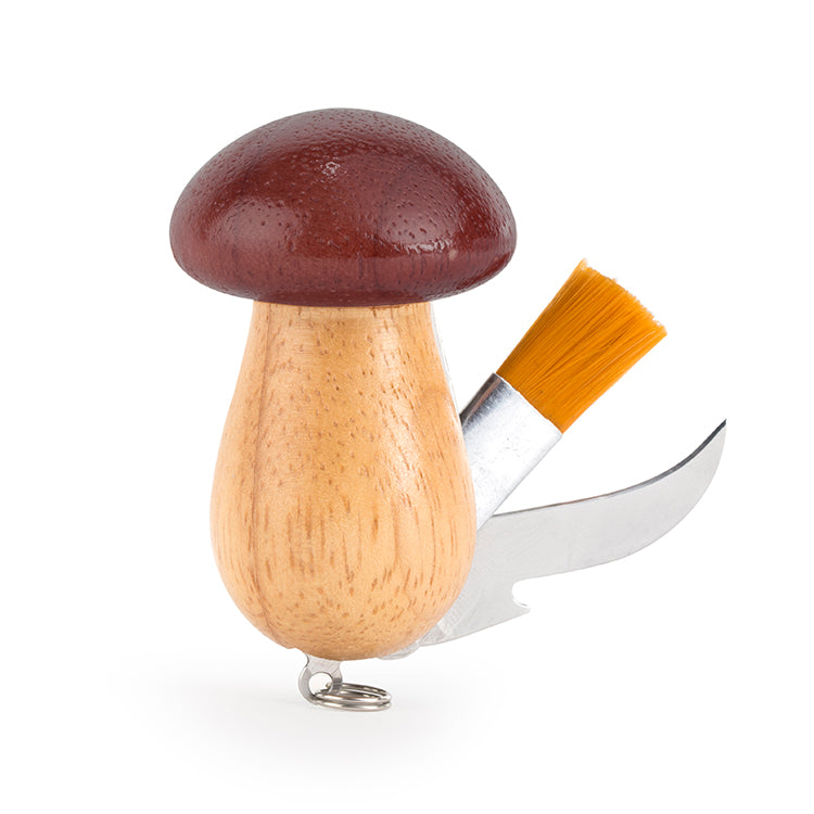 Kikkerland Tools & Wellness Mushroom Tool Pilzmesser mit Bürste