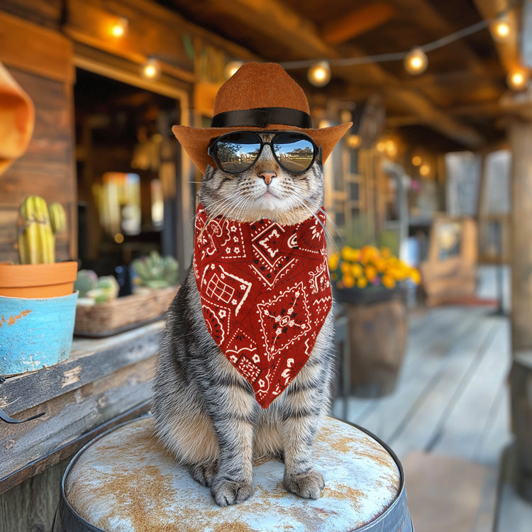 Kikkerland Home Kiko Kitty Prop Kit Katzenkostüm Cowboy