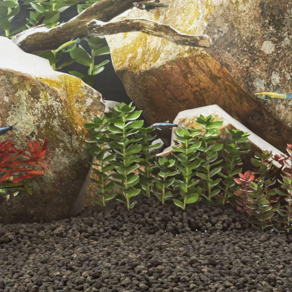 vidaXL Lavagranulat Lavastein schwarz 10 kg 1-2 cm Aquarium