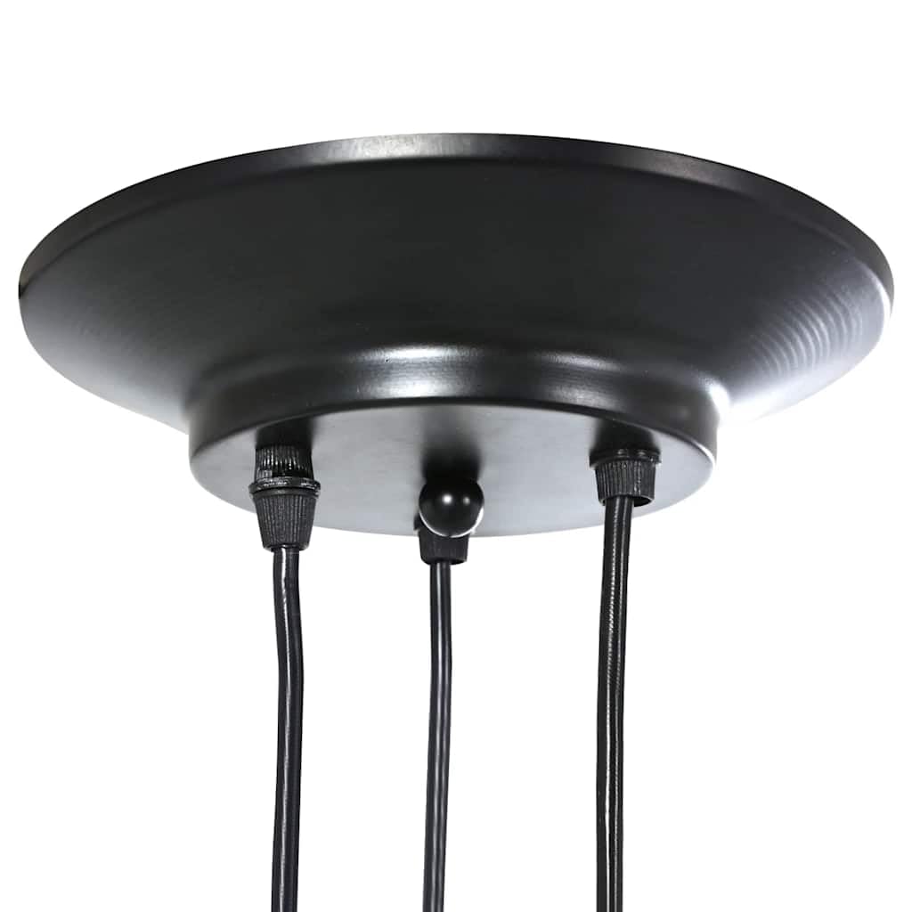 vidaXL Pendelleuchte 3-flammig E27 Schwarz Metall Vintage