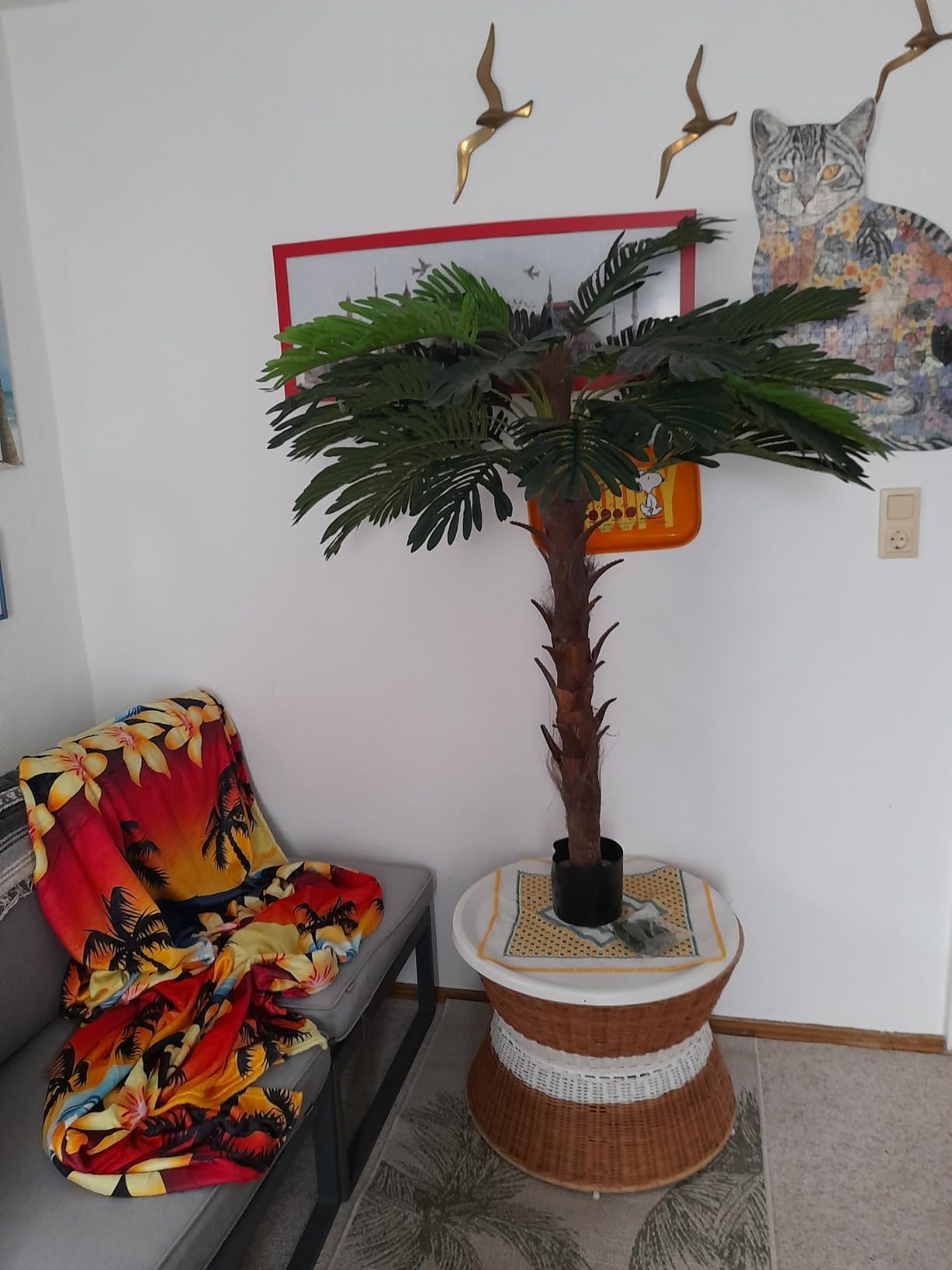 vidaXL Cycas Künstliche Palme 80 cm Grün mit Topf Deko