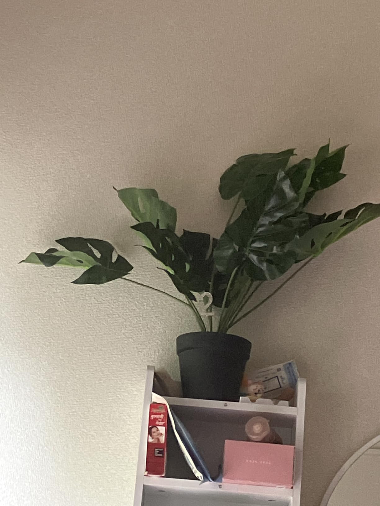 vidaXL Monstera Kunstpflanze Grün 45 cm Topf Fensterblatt