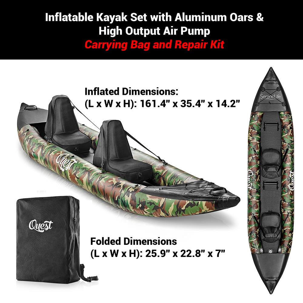 Serenelife Pool Set Kajak 2 Personen Camo 300 kg