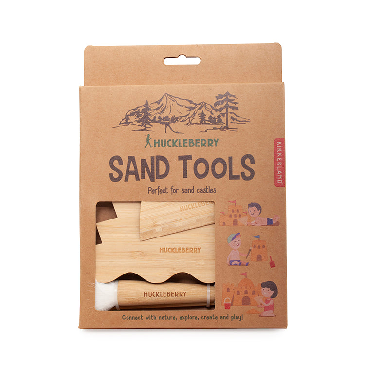 Kikkerland Huckleberry Sand Tools Sandspielzeug Bambus 3-tlg