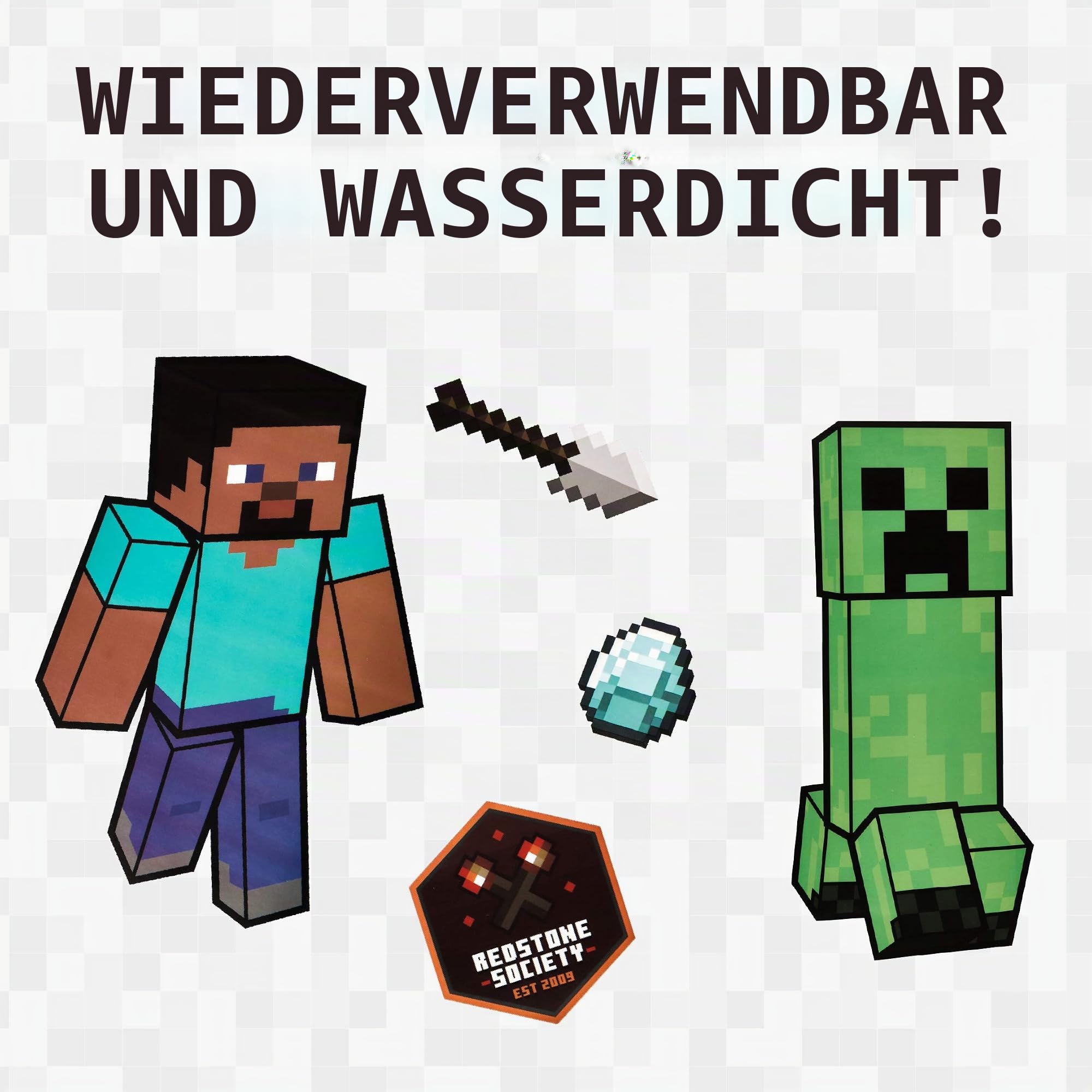 Paladone Minecraft Wandaufkleber Vinyl 4 Bögen ablösbar