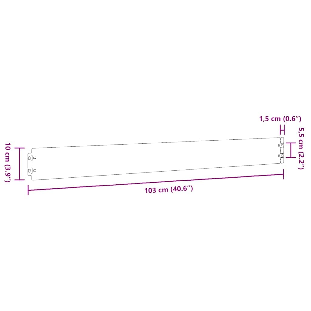 vidaXL Heim & Garten Rasenkanten Cortenstahl 50 Stk. 103 cm