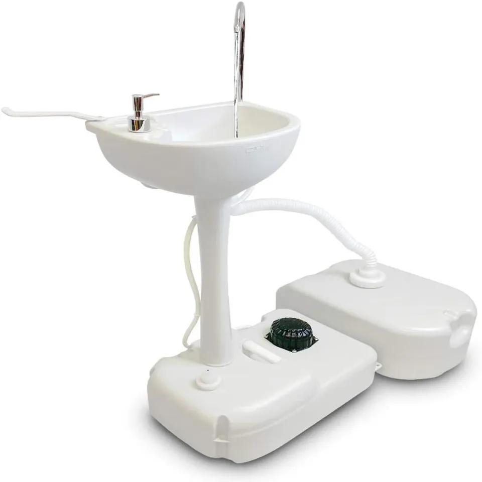 Serenelife Bathroom Waschbecken mobil 17 L mit Fußpumpe