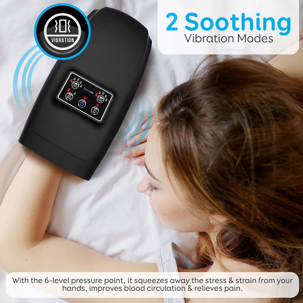 Serenelife Massage Handmassagegerät Weiß Akku 6 Modi mit Wärme