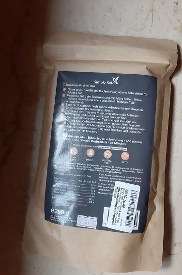 Keto Pizza Backmischung 290 g glutenfrei vegan proteinreich
