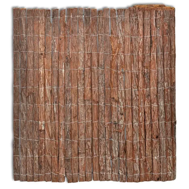 vidaXL Heim & Garten Rindenzaun 400x100 cm Natur