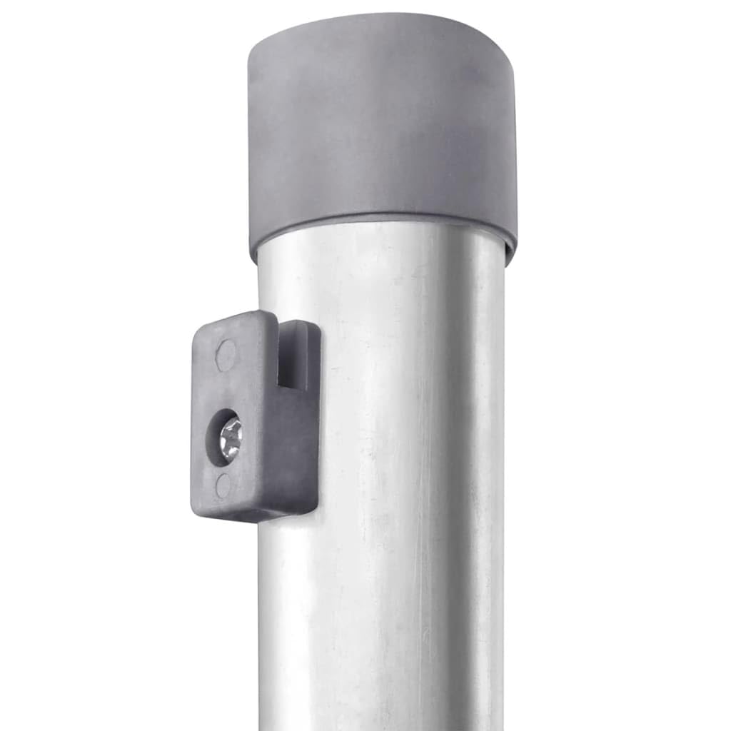 vidaXL Heim & Garten Zaunpfosten 15 Stk 120 cm Silber