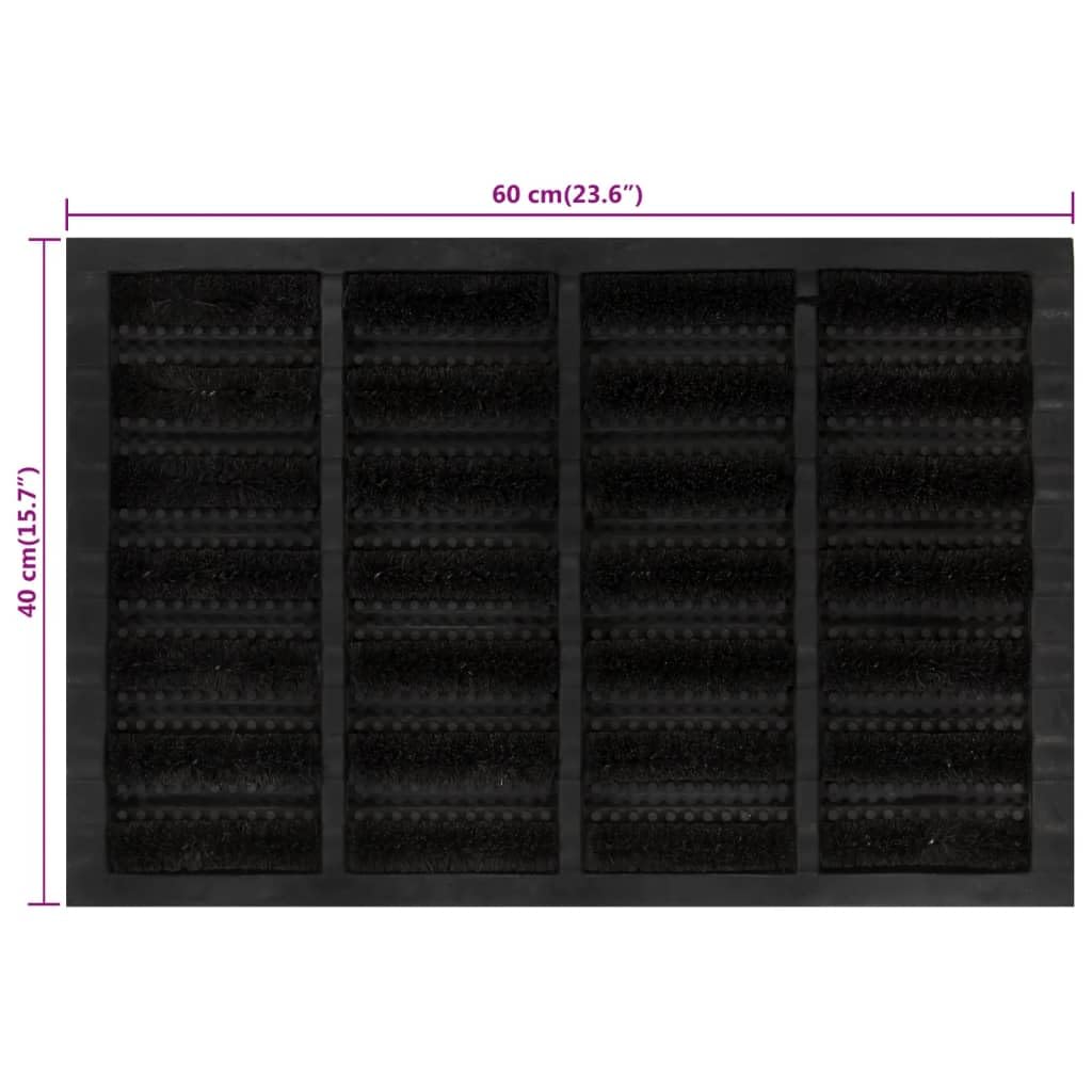 vidaXL Heim & Garten Fußmatte 40x60 cm rechteckig Kokos rutschfest