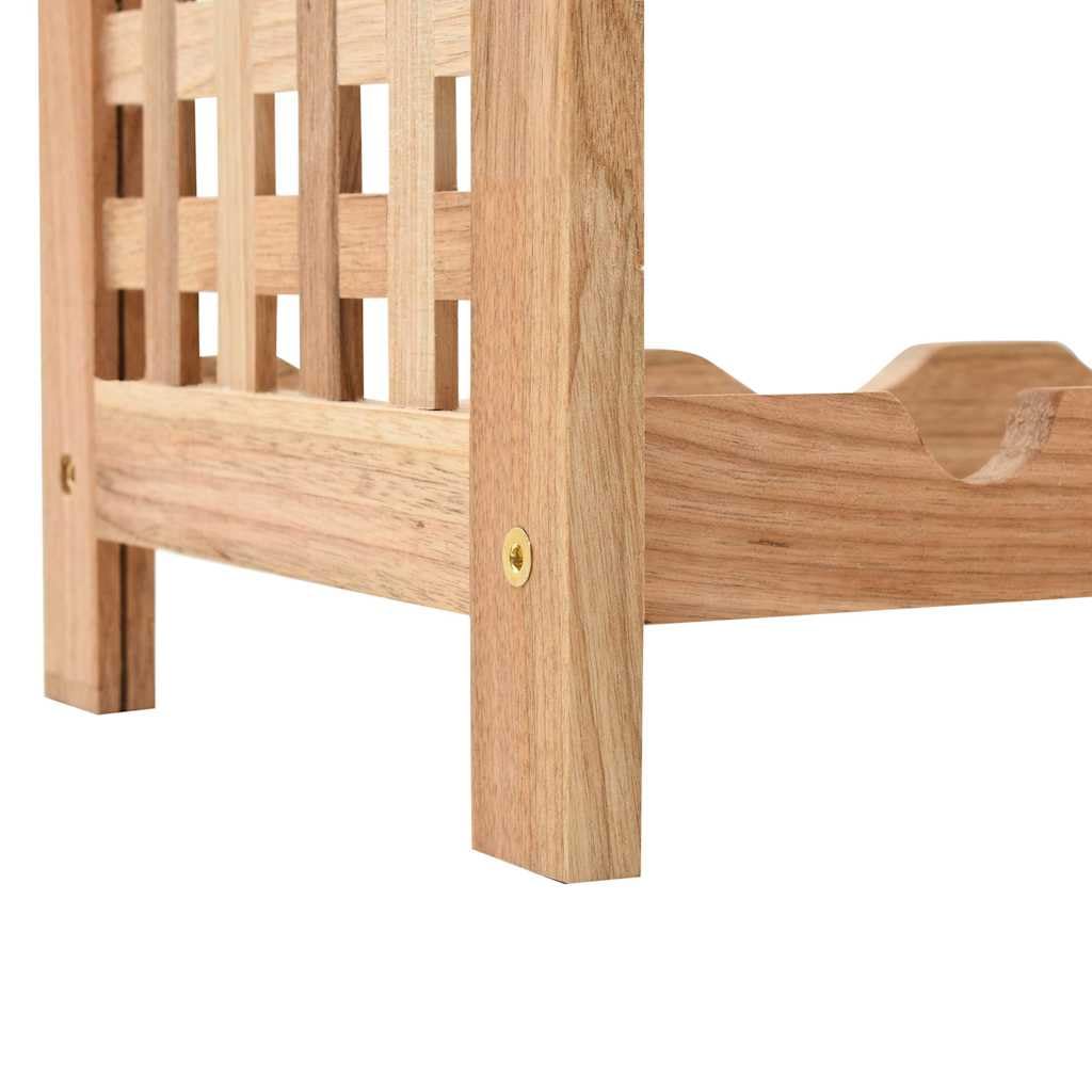 vidaXL Weinregal 25 Flaschen Nussbaumholz 63x25x73 cm