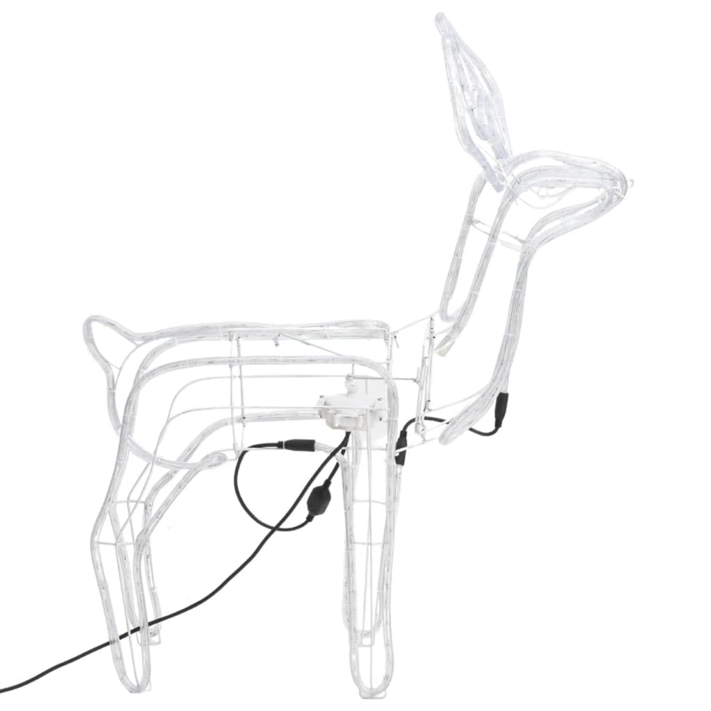 vidaXL Heim & Garten Weihnachtsrentier 2St warmweiß 87cm