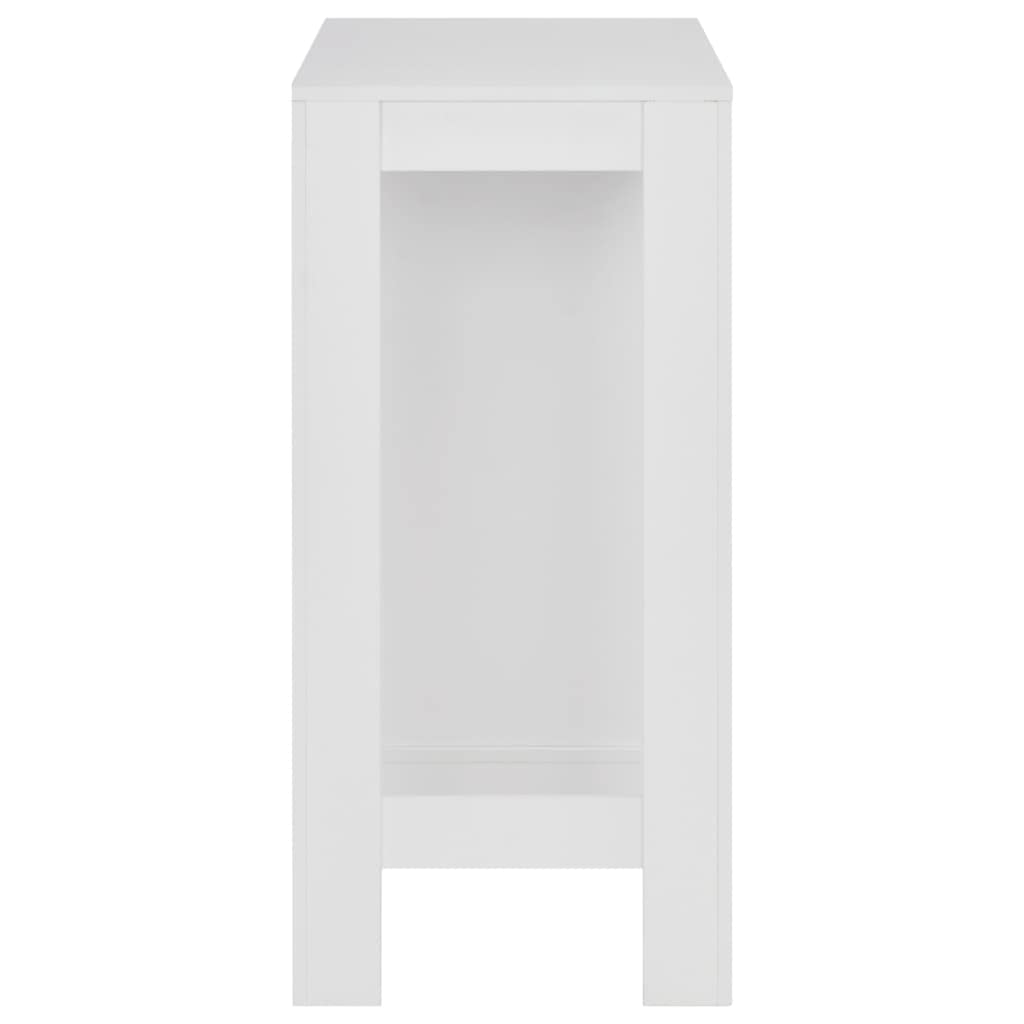 vidaXL Möbel Bartisch Weiß 110x50x103 cm mit Regal kaufen