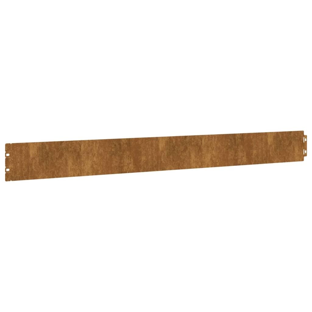 vidaXL Heim & Garten Rasenkanten Cortenstahl 50 Stk. 103 cm