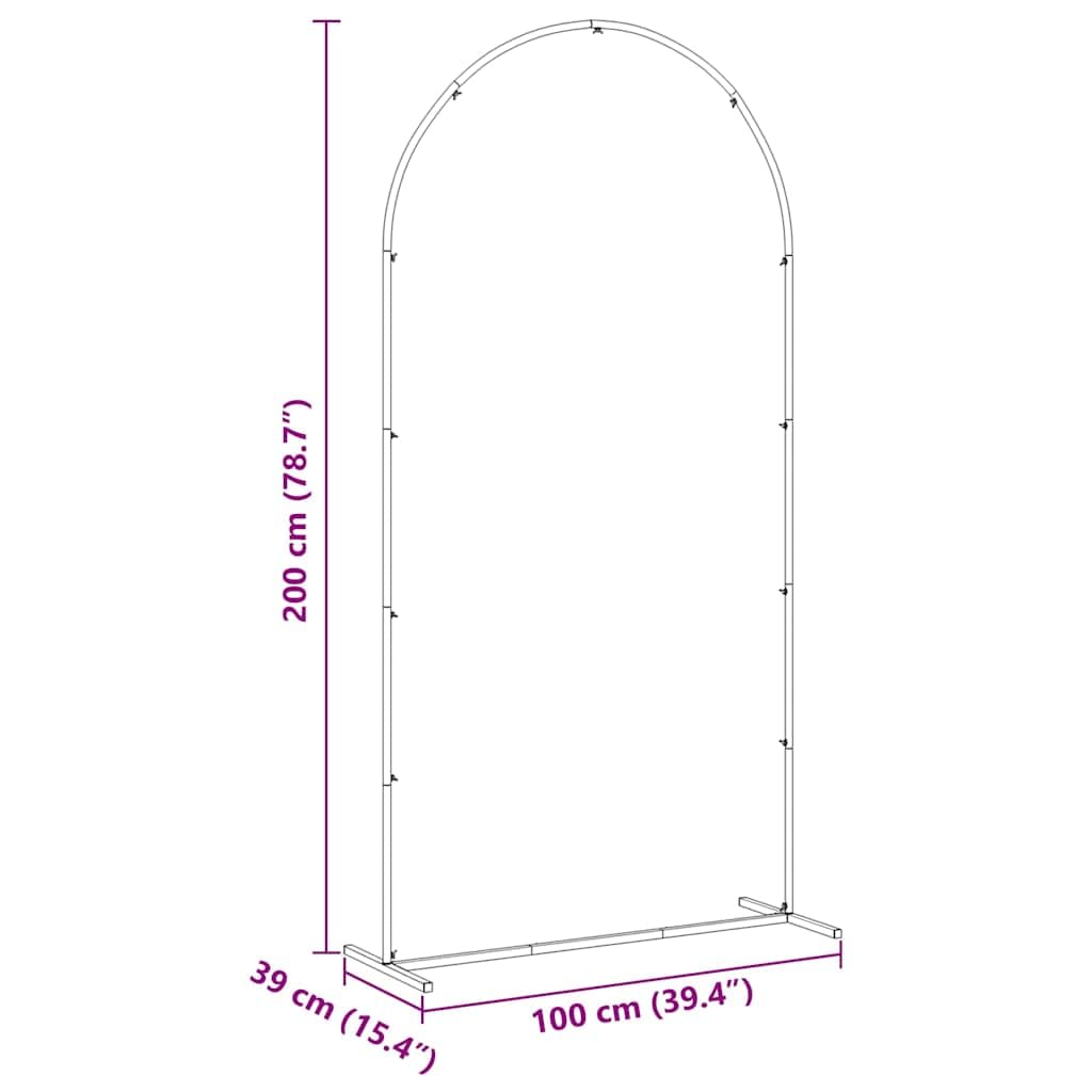 vidaXL Heim & Garten Hochzeitsbogen Weiß 100 cm Stahl Garten