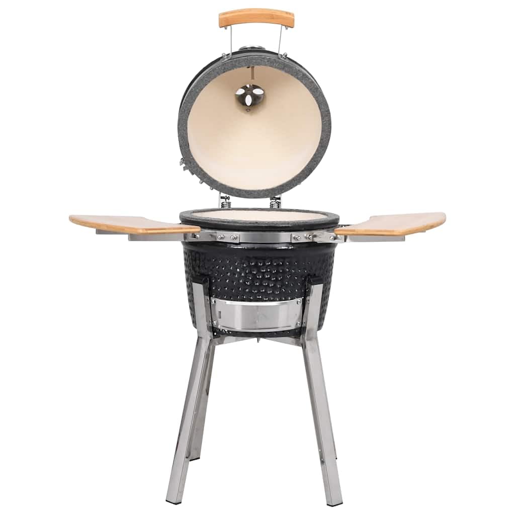 vidaXL Heim & Garten Kamado Grill schwarz 33 cm