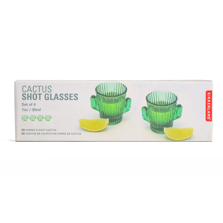 Kikkerland Kitchen Cactus Shot Glasses Schnapsgläser 4er 30ml