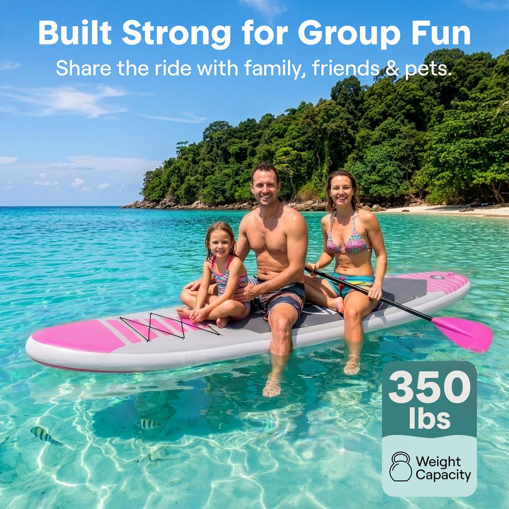 Serenelife SUP Board aufblasbar 10'6" PVC-Board mit Paddel-Set