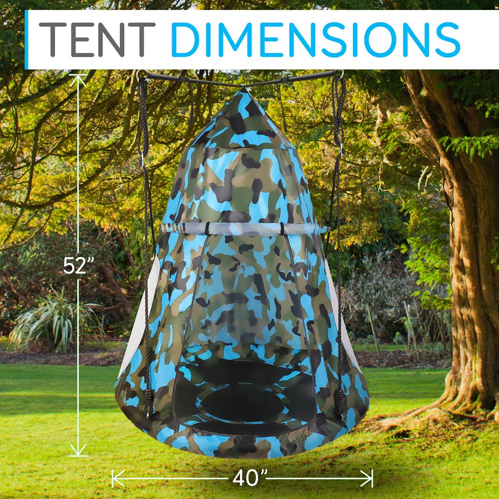 Serenelife Outdoor Swing Baumschaukel 40 Zoll Camo mit Zelt