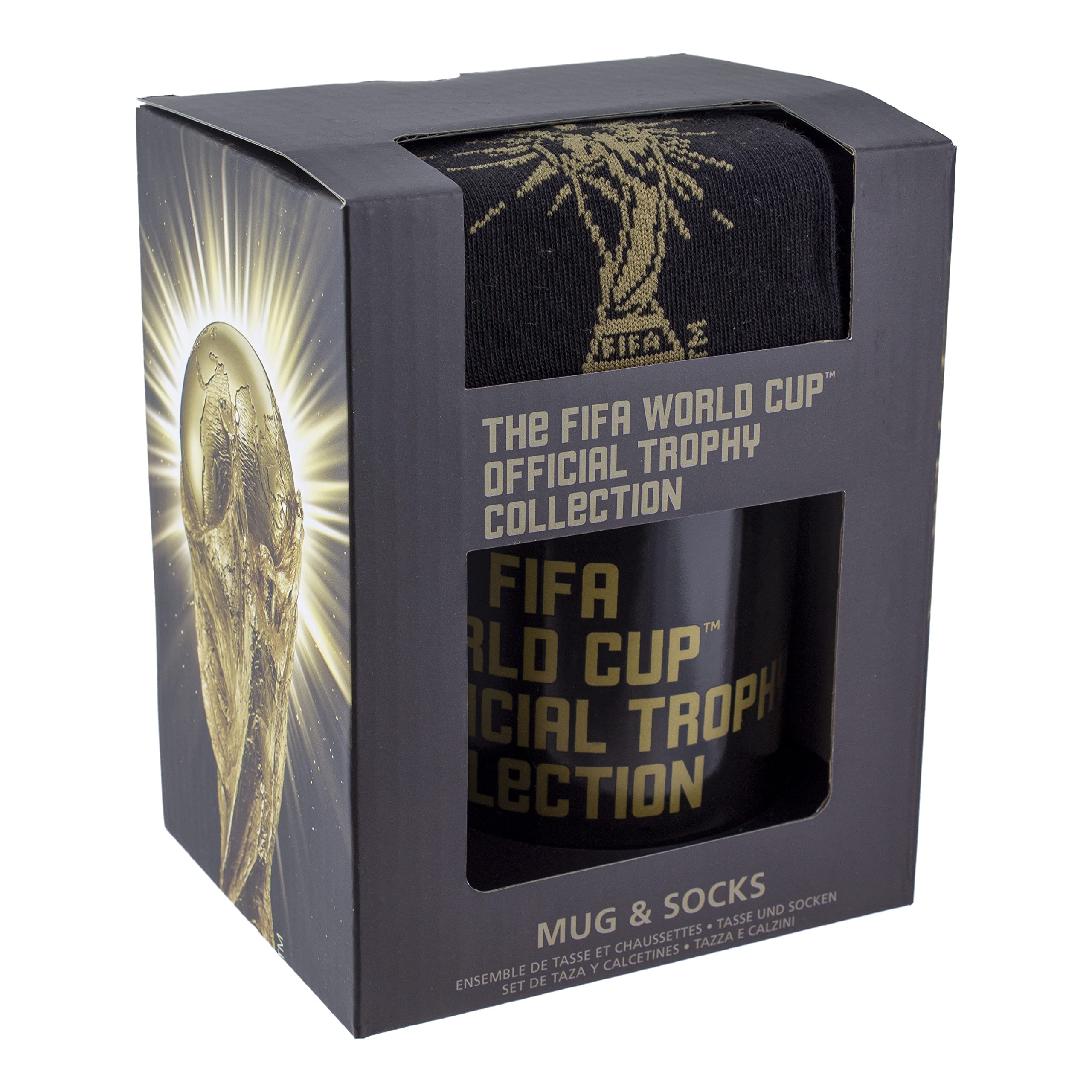 Paladone FIFA World Cup Tasse 300 ml + Socken Set schwarz