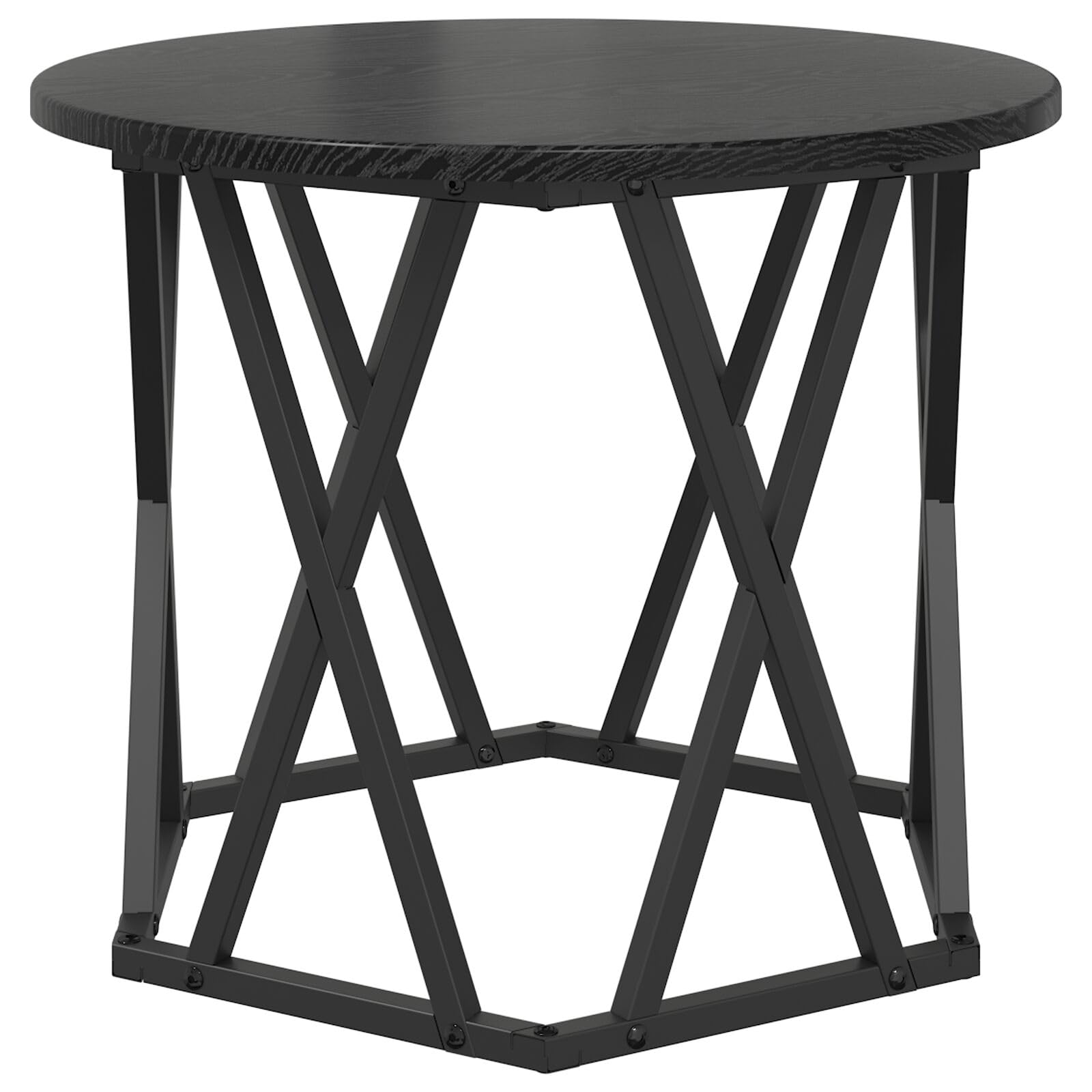 vidaXL Möbel Beistelltisch 2 Stk Schwarze Eiche 50cm