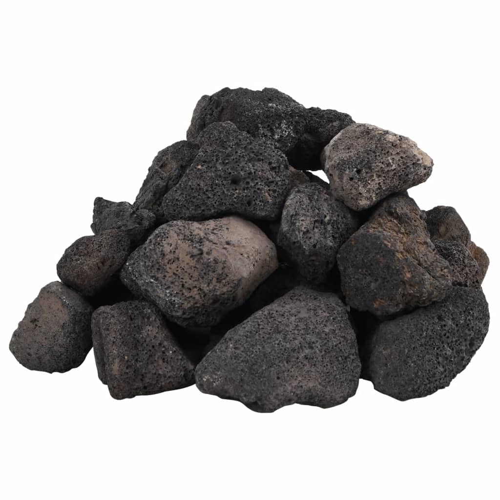 vidaXL Lavagranulat Lavastein schwarz 10 kg 1-2 cm Aquarium