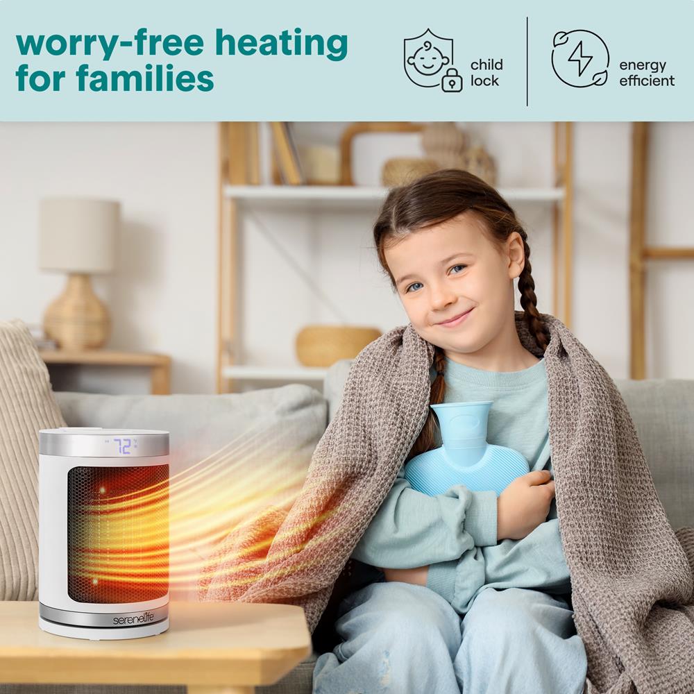 Serenelife Heater Heizlüfter Weiß 1500 W Keramik Fernbedienung