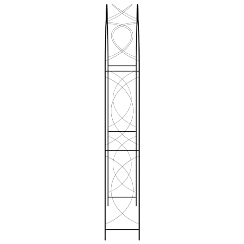 vidaXL Heim & Garten Rosenbogen Gartenbogen schwarz 150x34x240 cm Eisen