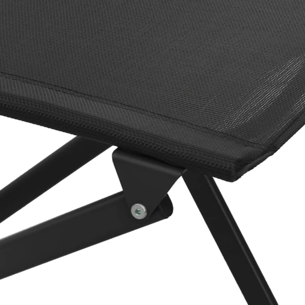 vidaXL Bistroset 3-TLG. Balkonset Stahl Schwarz Glas 50x70cm