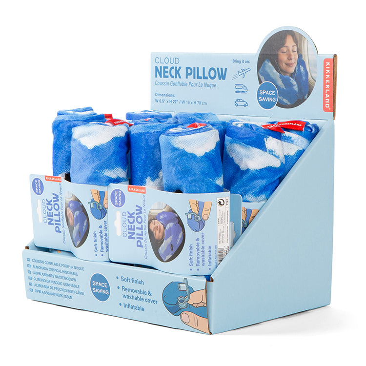 Kikkerland Cloud Neck Pillow Reisekissen aufblasbar waschbar
