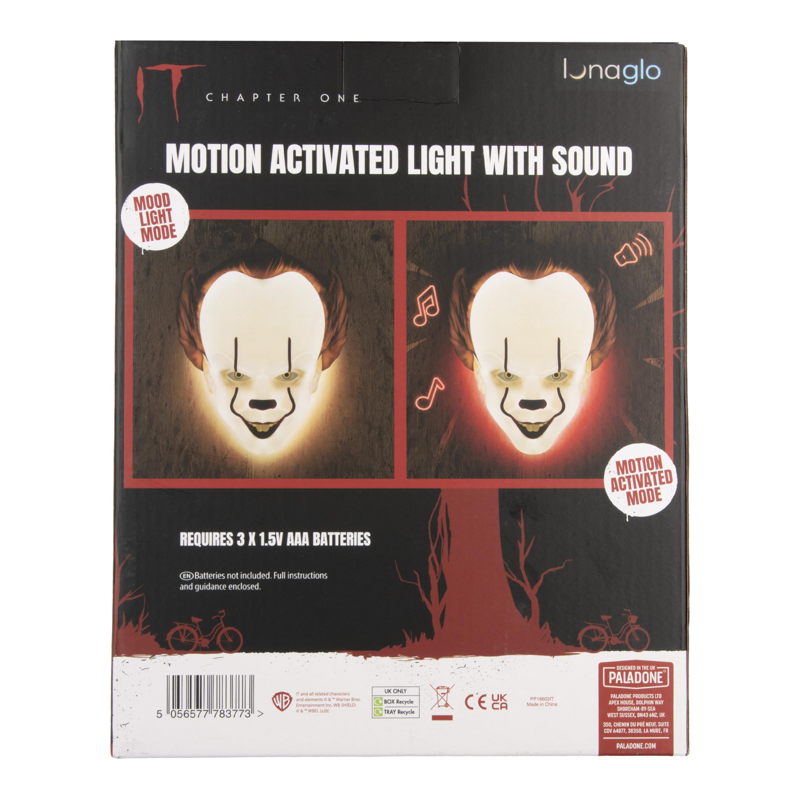 Paladone Lighting Pennywise Masken-Leuchte 25cm Bewegungsmelder