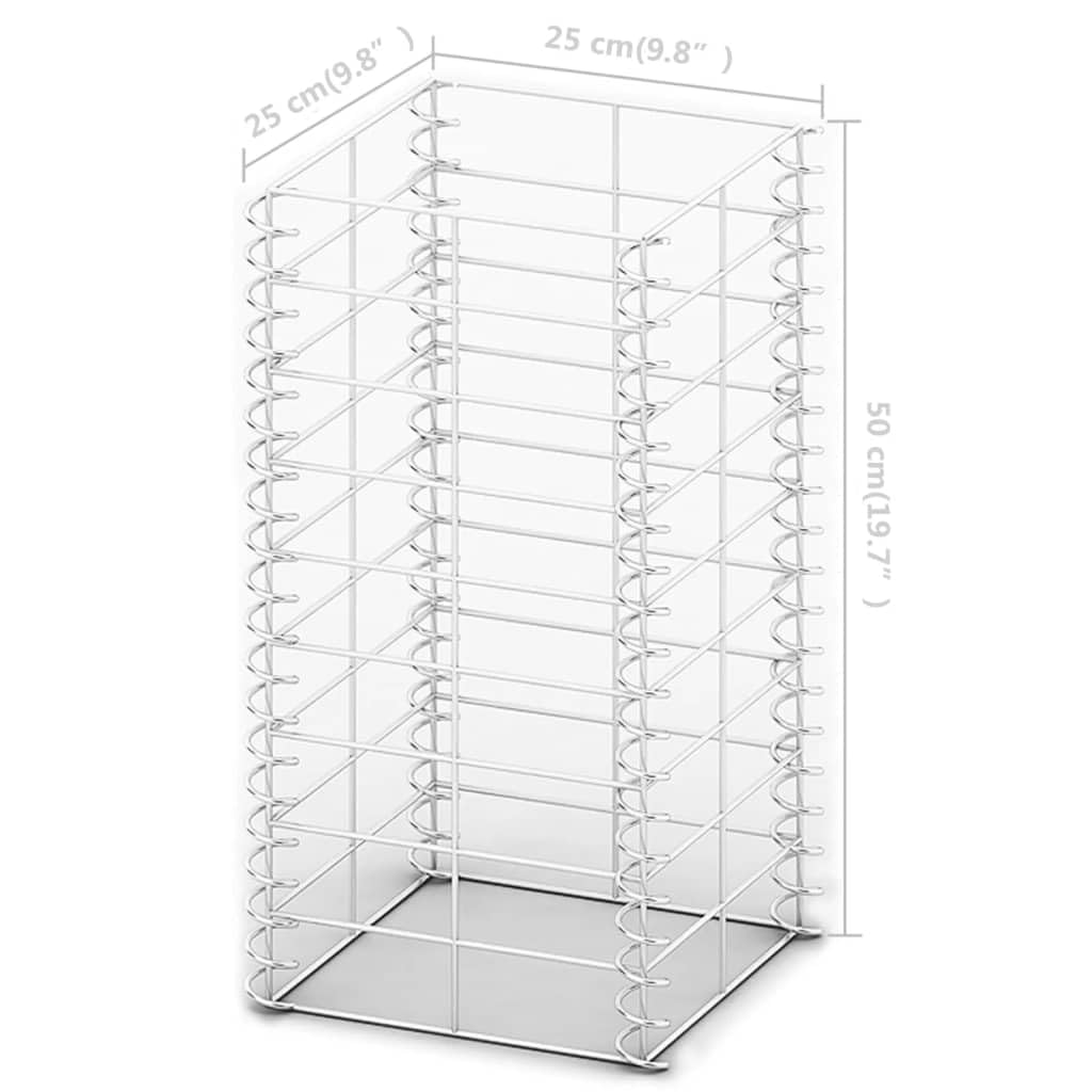 vidaXL Heim & Garten Gabione 25x25x50 cm Steinkorb 3er Set verzinkt
