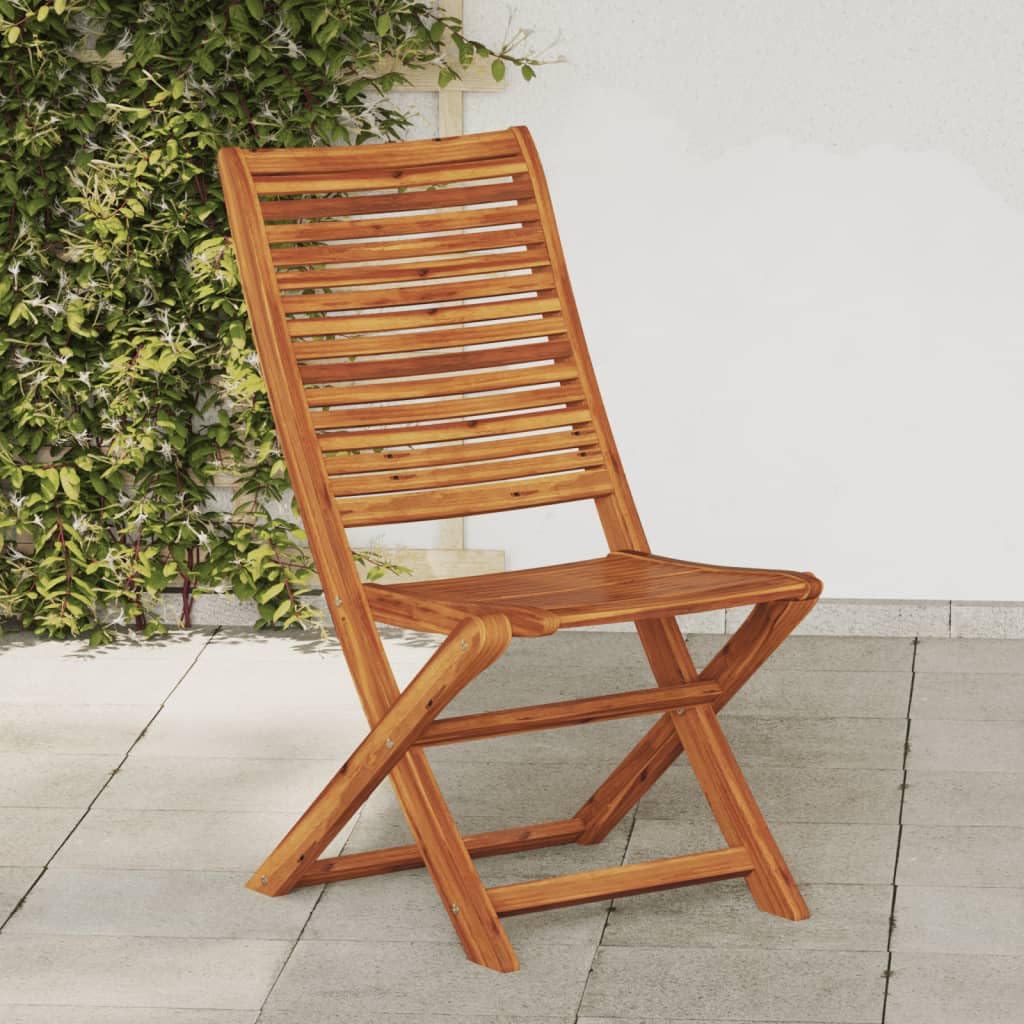 vidaXL Klappstühle Akazie 2 Stück Massivholz Garten 110 kg