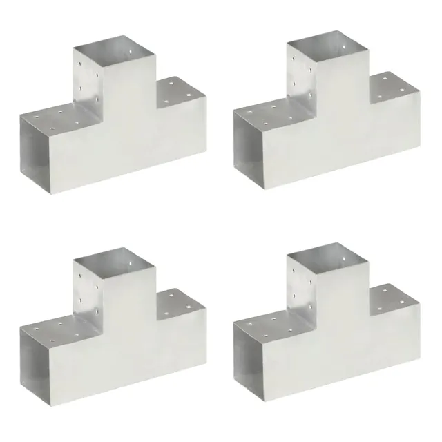 vidaXL Heim & Garten Pfostenverbinder T-Form 101x101mm 4er