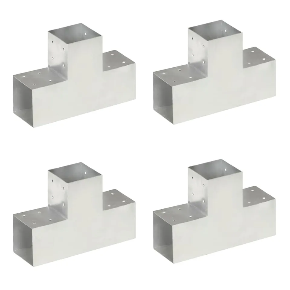 vidaXL Heim & Garten Pfostenverbinder T-Form 101x101mm 4er