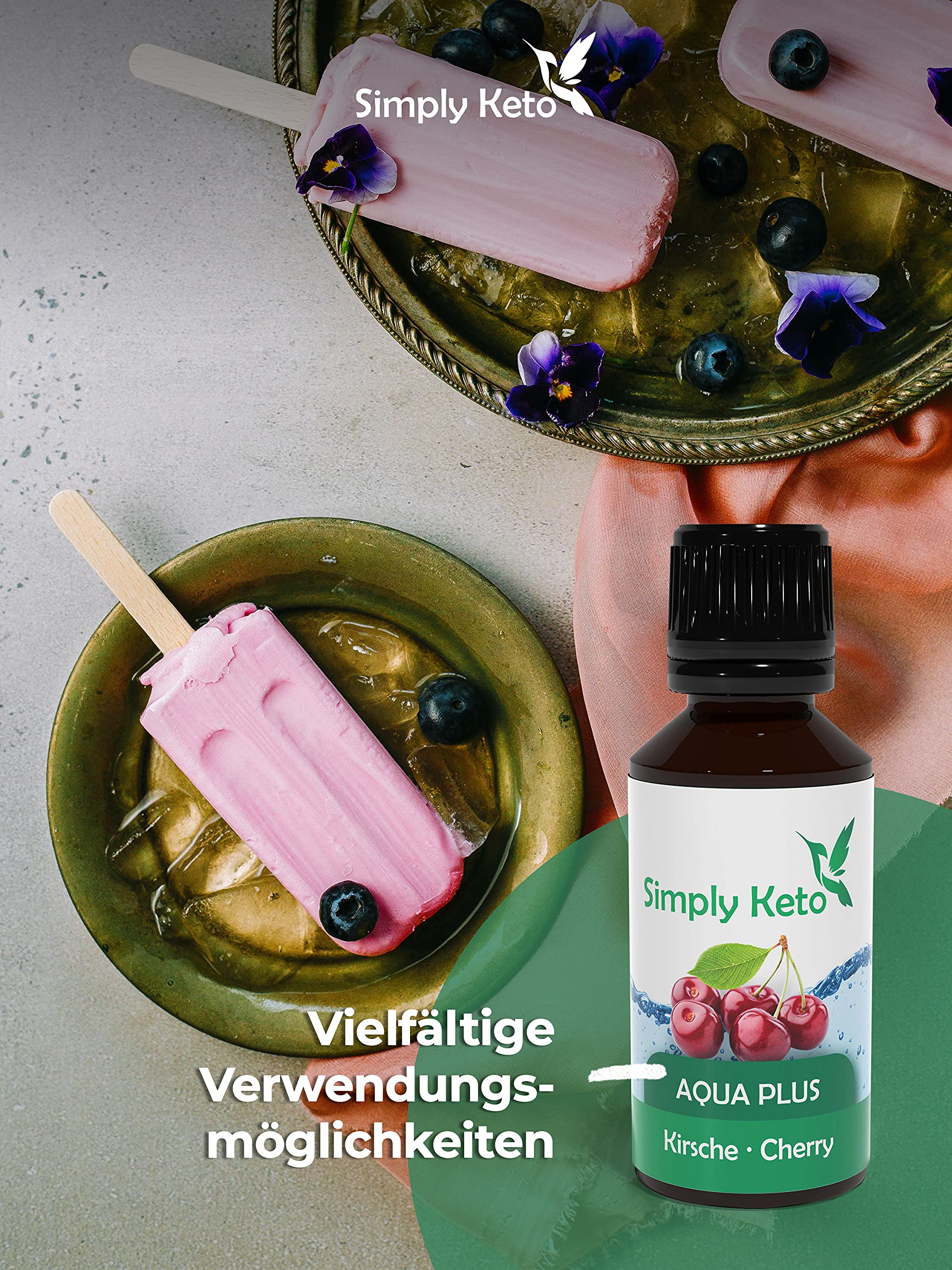 Simply Keto Aqua Plus Flavour Drops Kirsche 30ml zuckerfrei