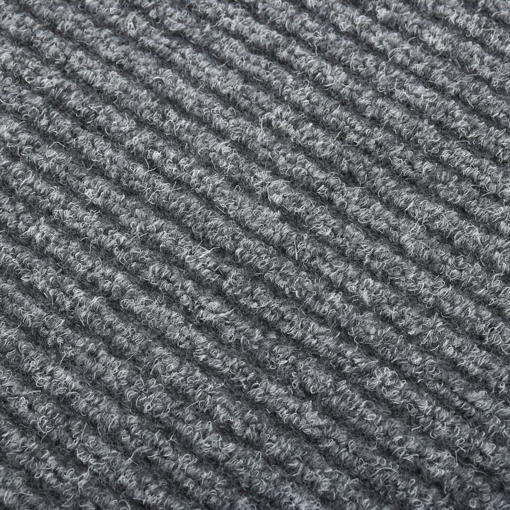 vidaXL Schmutzfangläufer 100x100 cm Grau Rutschfest