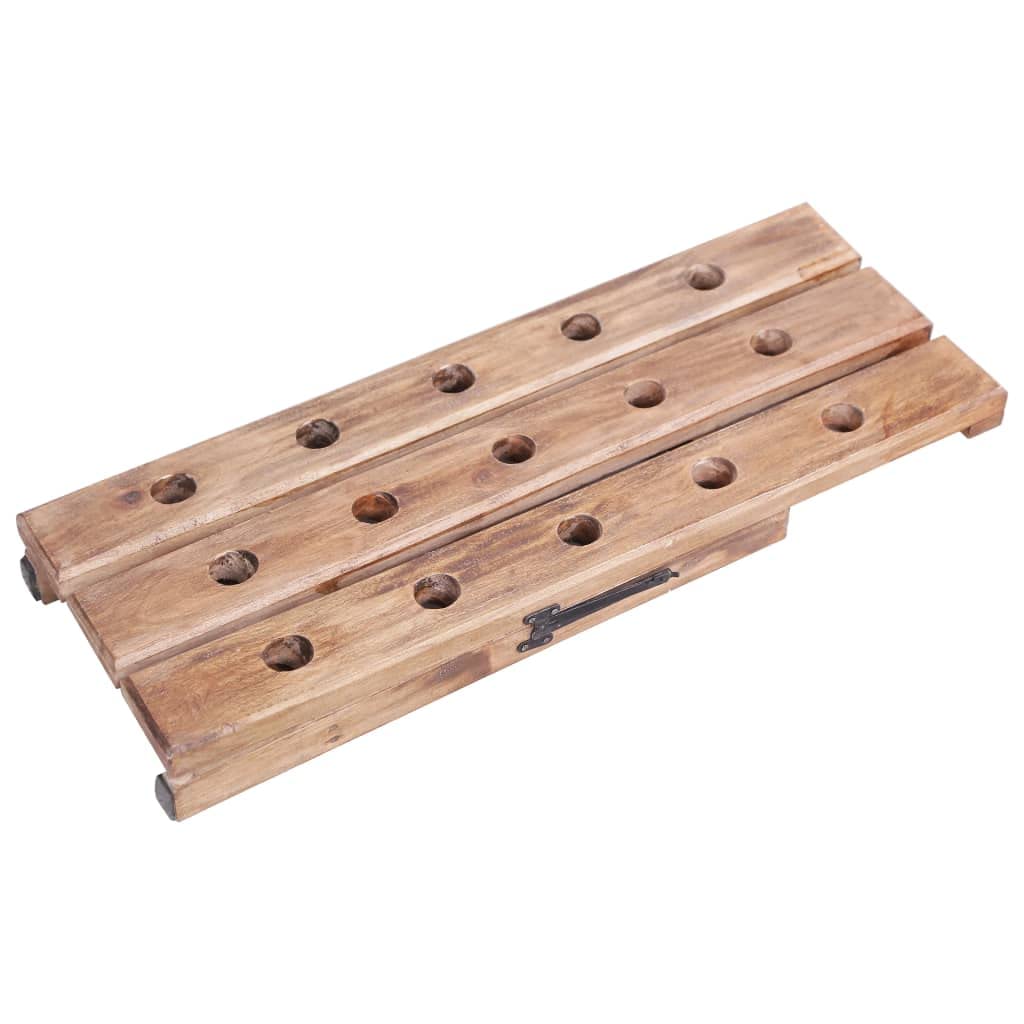 vidaXL Weinregal Altholz 15 Flaschen 26x50x70 cm