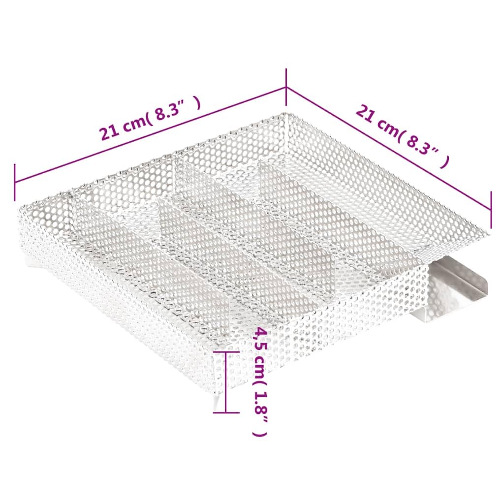 vidaXL Heim & Garten Kaltrauchgenerator 5-Kammer 21 cm Edelstahl