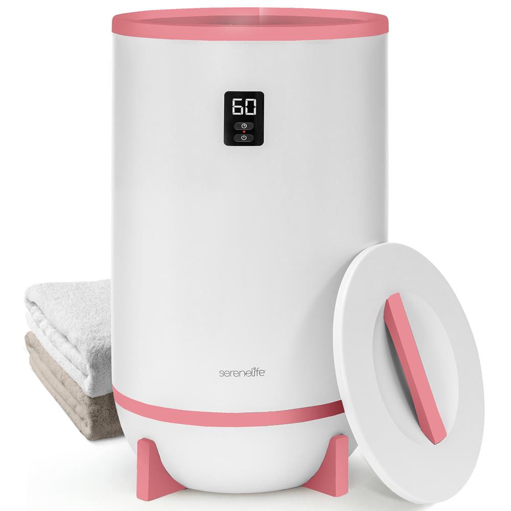 Serenelife Handtuchwärmer Pink Tuchwärmer 20L mit Timer
