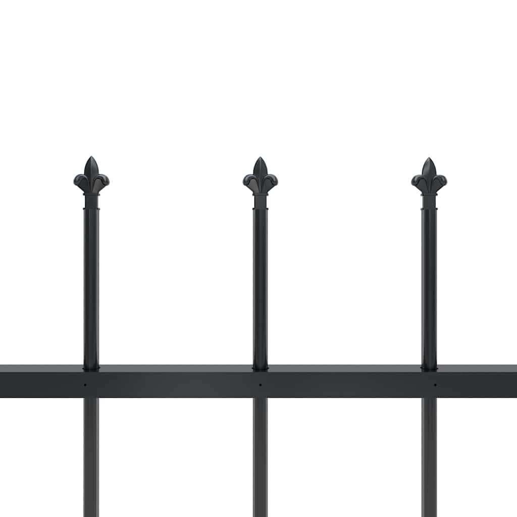vidaXL Gartenzaun Speerspitzen Stahl 180x170 cm Schwarz