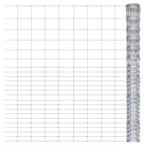 vidaXL Gartenzaun 50x1,6 m Drahtzaun verzinkt silber