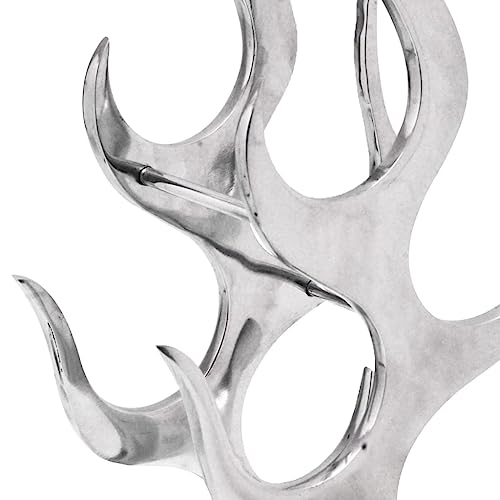 vidaXL Möbel Weinregal Flammenform Silber 9 Flaschen