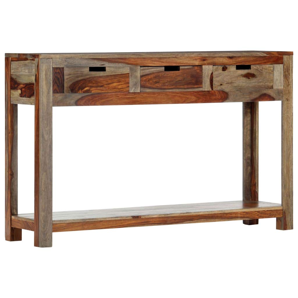 vidaXL Konsolentisch 120x30x75 Akazie 3 Schubladen Holz
