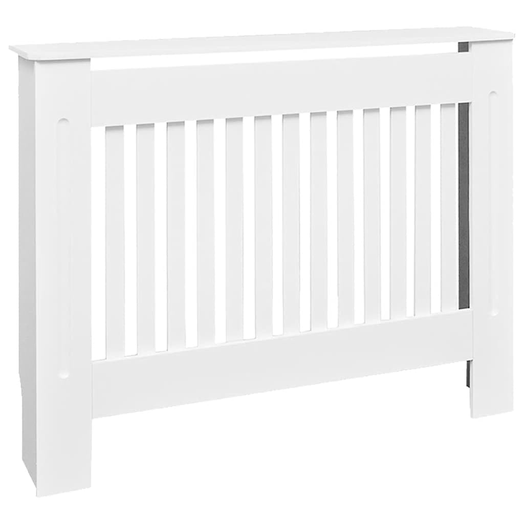vidaXL Heizkörperverkleidung 112 cm MDF Abdeckung Weiß