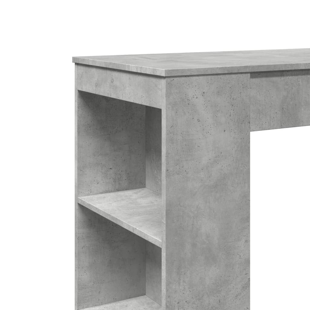 vidaXL Möbel Bartisch mit Regal Betongrau 95x47x103,5 cm